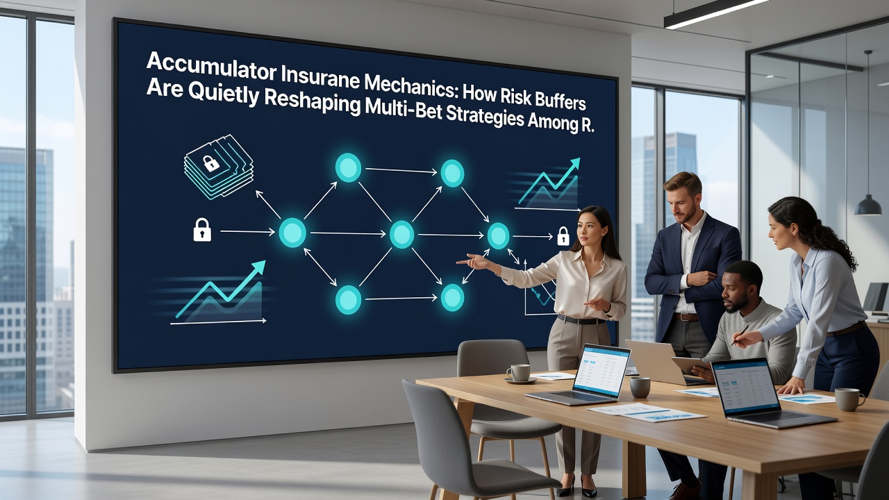 Chart displaying multi-bet strategy shifts with accumulator insurance adoption rates from 2024 to June 2026