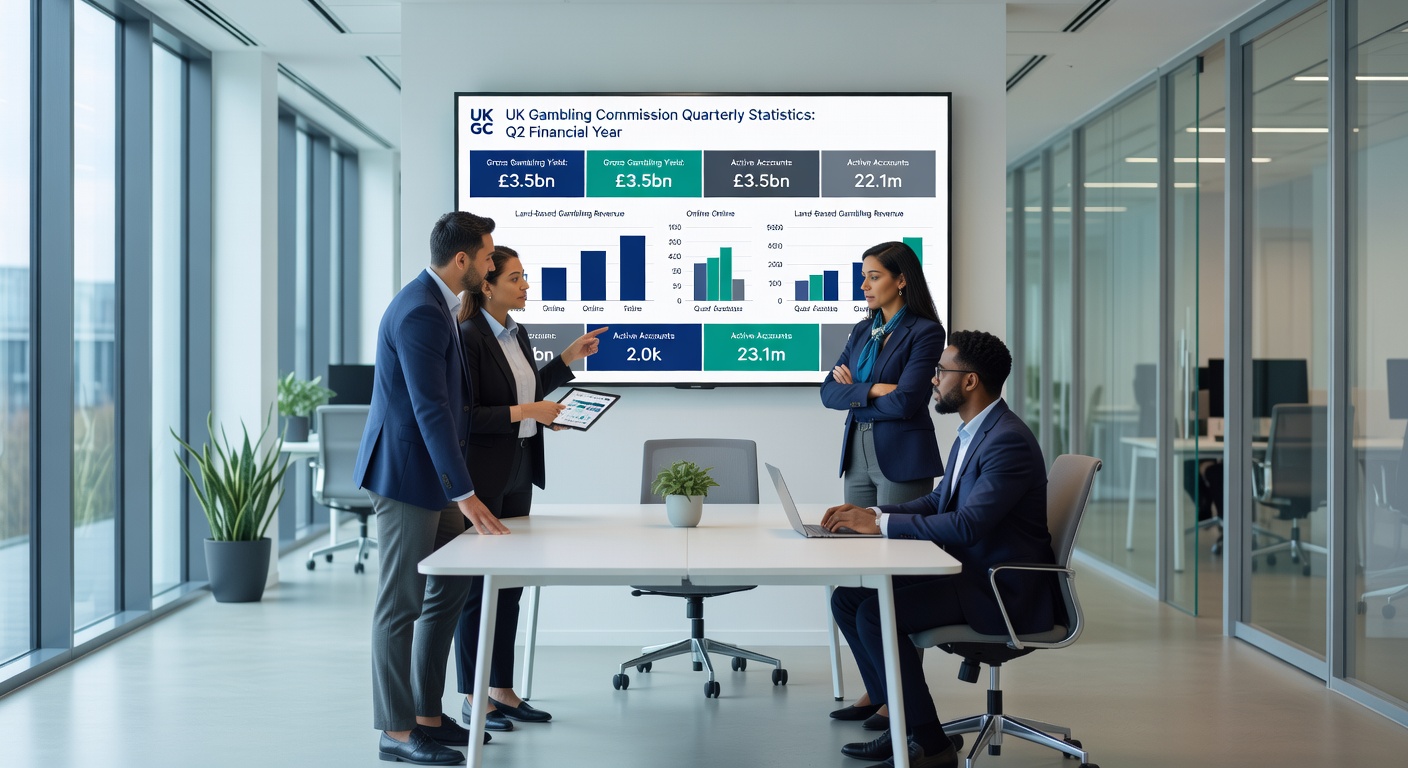 Infographic detailing UK gambling participation rates from GSGB Wave 3, stable at 48% with remote sector highlights