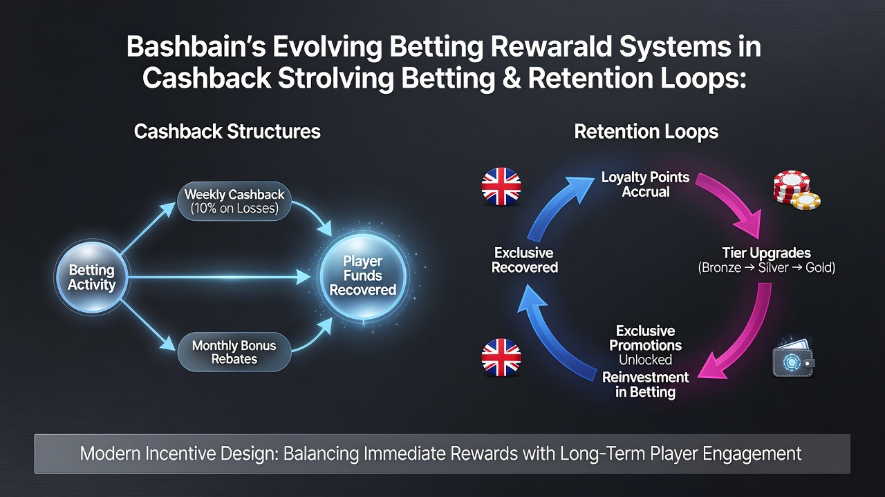 Illustration of cashback reward structures and loyalty loops in UK betting platforms