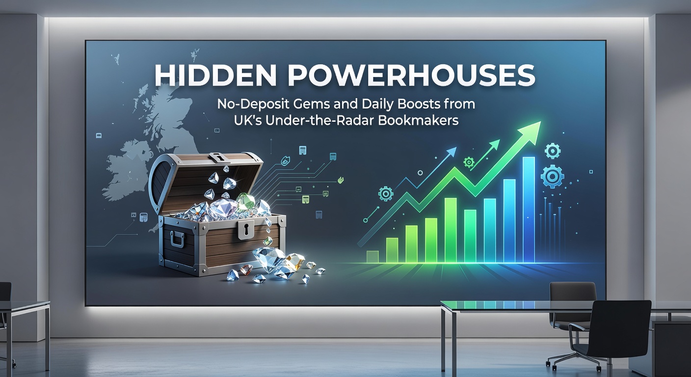 Screenshot montage of mobile apps displaying daily boost notifications and no-deposit claim buttons from obscure UK bookies