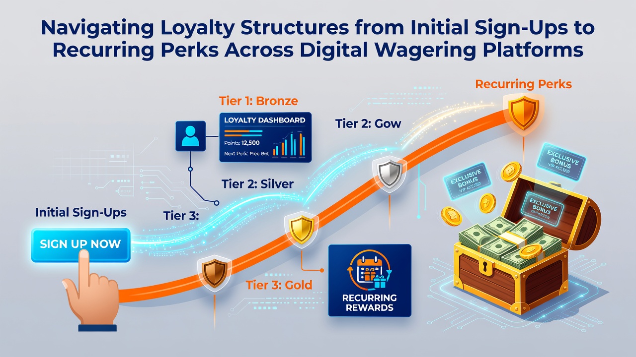 Screenshot of a loyalty dashboard displaying recurring rewards and tier progression on a wagering platform
