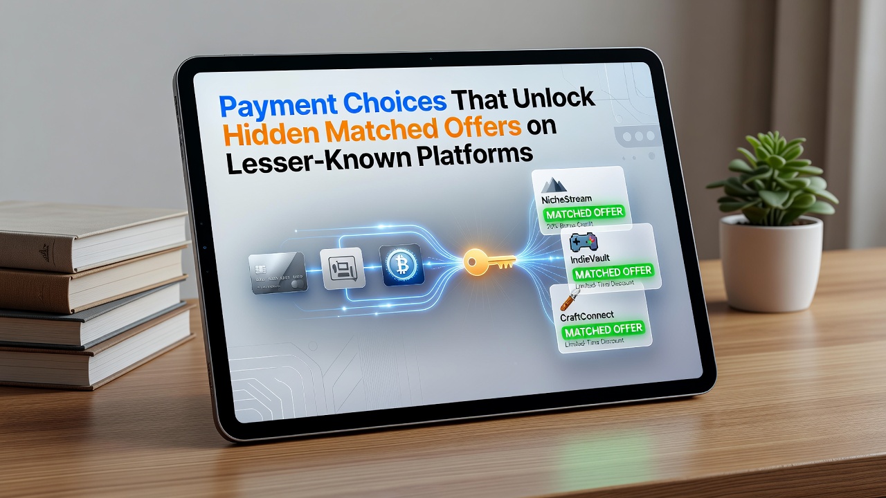 Comparison of payment methods and matched offer eligibility on lesser-known sites