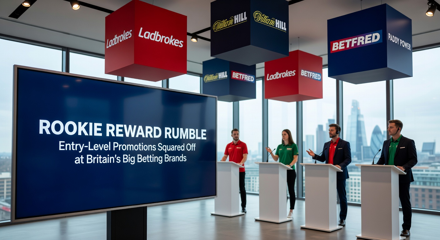 New bettors eyeing up welcome bonuses on screens filled with bookmaker offers, highlighting the competitive entry-level promotions landscape