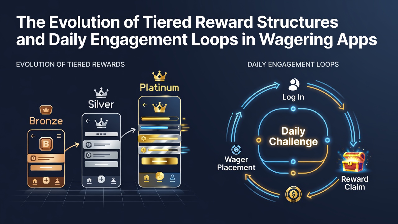 Evolution timeline graphic showing progression from simple welcome offers to complex tiered rewards and daily streaks in wagering apps